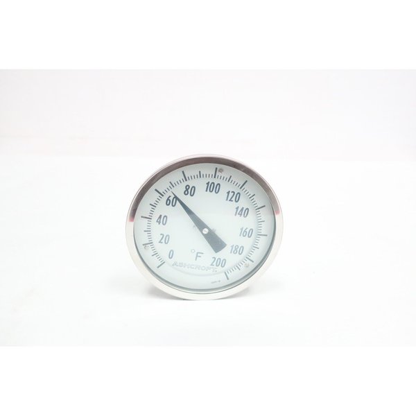 Ashcroft 5In 1/2In 12In 0-200F Npt Bimetal Thermometer 50-EI60-E-120-0/200F